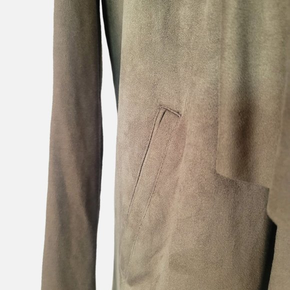 Nordstrom Blank NYC Cloud Nine Olive Khaki Drape Front Jacket - Size Sma… - Picture 5 of 8